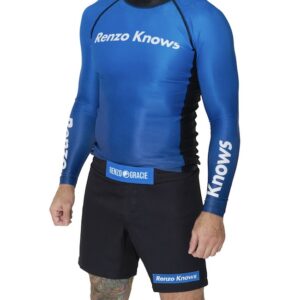 Renzo Gracie Limited Edition Renzo Knows Fight Shorts Blue/Black