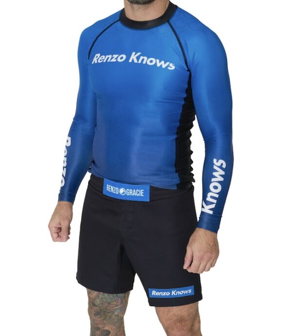 Renzo Gracie Limited Edition Renzo Knows Fight Shorts Blue/Black